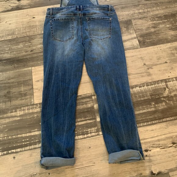 Women's Blue Denim Overalls - Picture 2 of 7